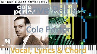 🎹I Love Paris, Chord &amp; Lyrics, Cole Porter, Synthesia Piano