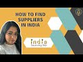 How to Find Suppliers in India