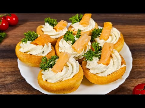Fluffig und lecker: Yorkshire Pudding🥯 mit Lachs🐟 und Frischkäse🧀| Rezept