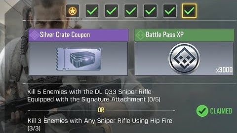 Kill 5 Enemies with the DL 033 Sniper RifleEquipped with the Signature Attachment ❌ USE HIP FIRE 🔥✅