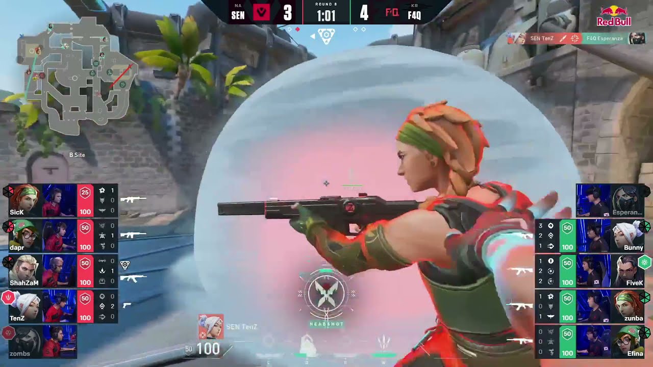 TenZ destroying F4Q during Sentinels vs F4Q