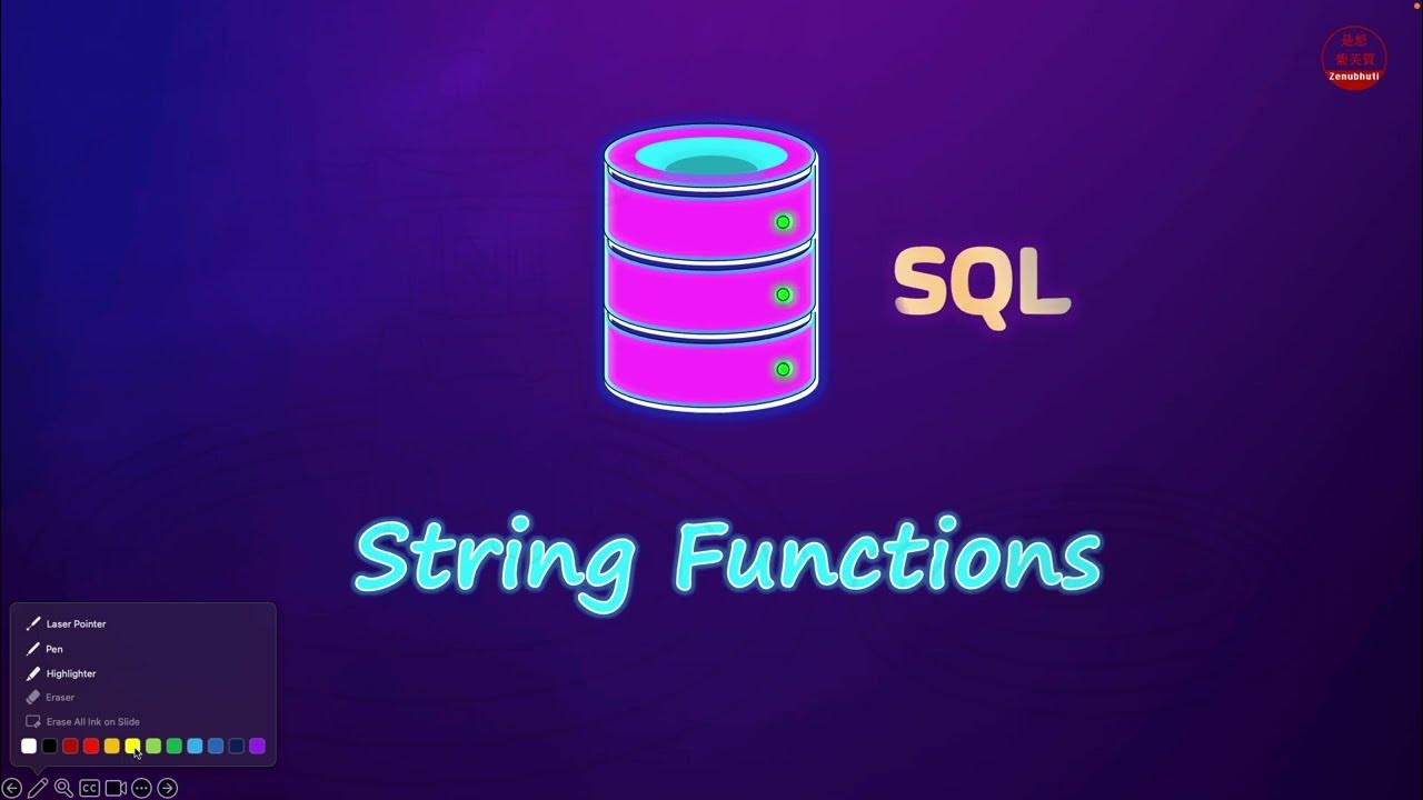SQL String Function | SQL for Data Science 2025 🌟🎉 - YouTube