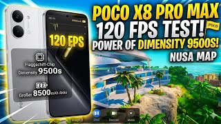 💀 POCO X8 PRO MAX PUBG MOBILE GAMING TEST - 120 FPS - LIVE FPS METER - WITH SCREEN RECORDING - NUSA 