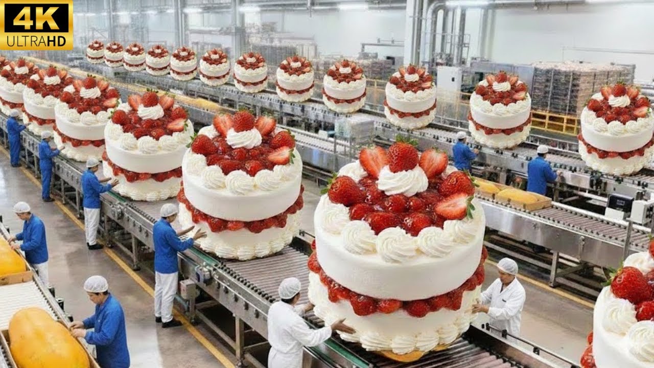 Inside a Giant Cake Factory: Million Cakes Daily