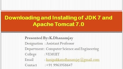 Installing and Configuring JDK and Apache Tomcat Web Server
