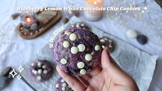 Blueberry Lemon Cookies🫐with White Chocolate Chips | Baking Therapy✨