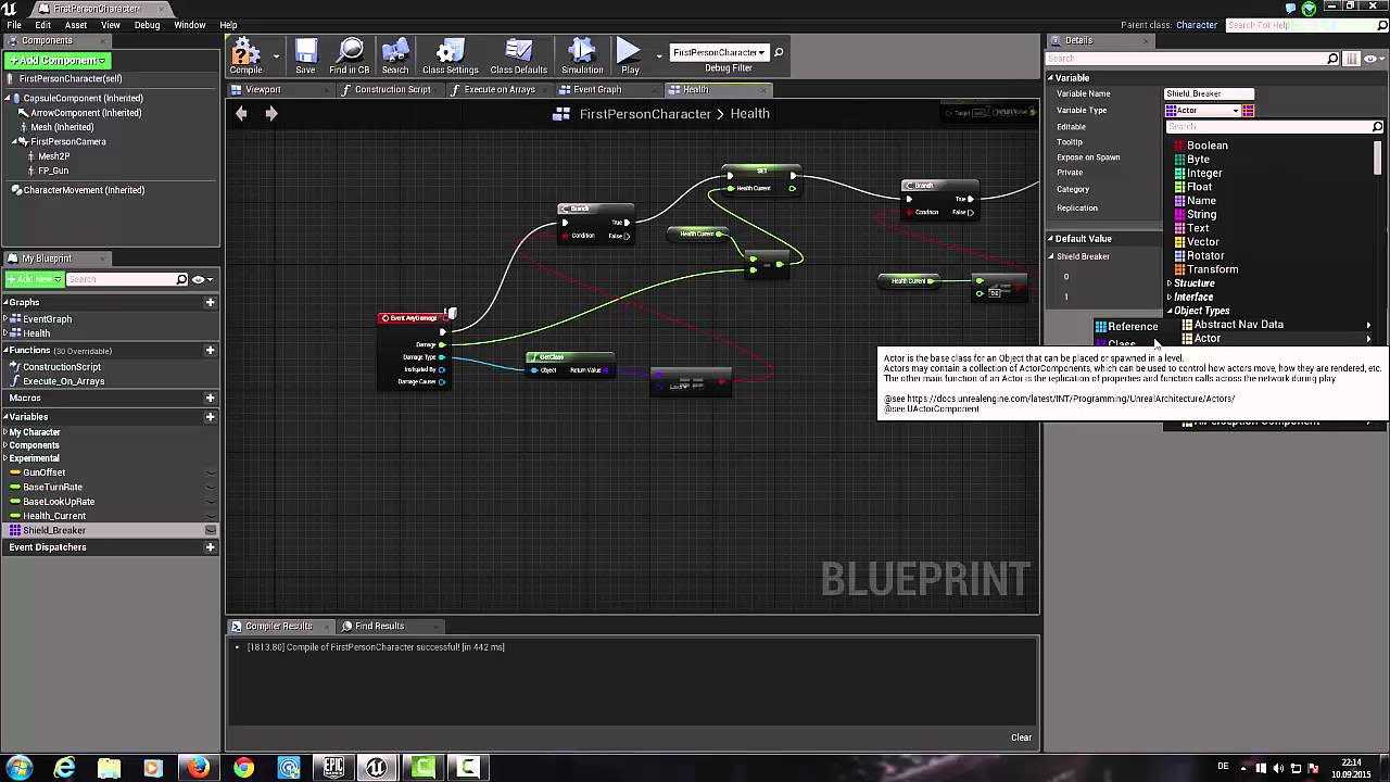 Unreal Engine 4; Health; Damage Types; Weakness System [Ger/DE] Beginner