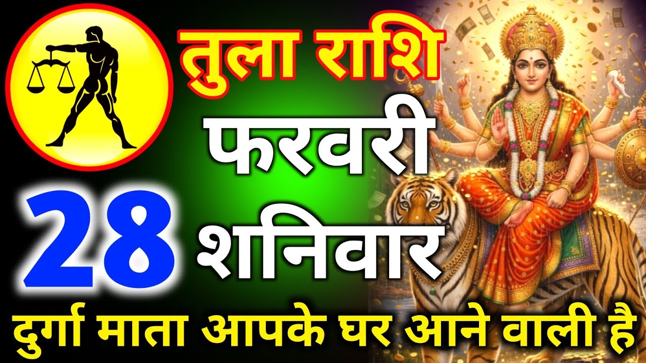 तुला राशि 28 फरवरी दिन शनिवार दुर्गा माता आपके घर आने वाली है/tula rashi 