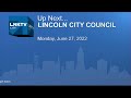 Lincoln City Council Meeting June 27, 2022