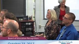 Board of Education Recognition - October 23, 2017
