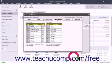 Sage 50 2018 Tutorial Setting Inventory Defaults Sage Training