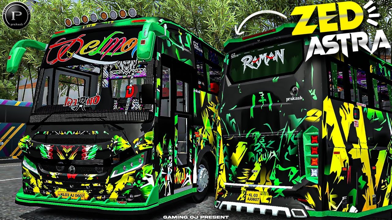 🛑 DELMON | RAMAN | UPDATED ZEDASTRA MOD NEW BUS LIVERY | BUSSID ...