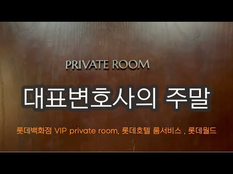 대표변호사의 주말 - 롯데백화점 VIP 애비뉴엘  프라이빗룸, 롯데호텔 레지던스 ,  롯데월드!