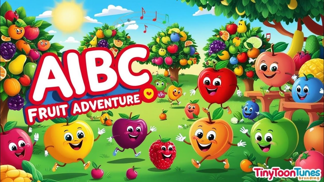 ABC Fruit Adventure 🍎🍌: Learn the Alphabet with TinyToon Tunes 🎶✨