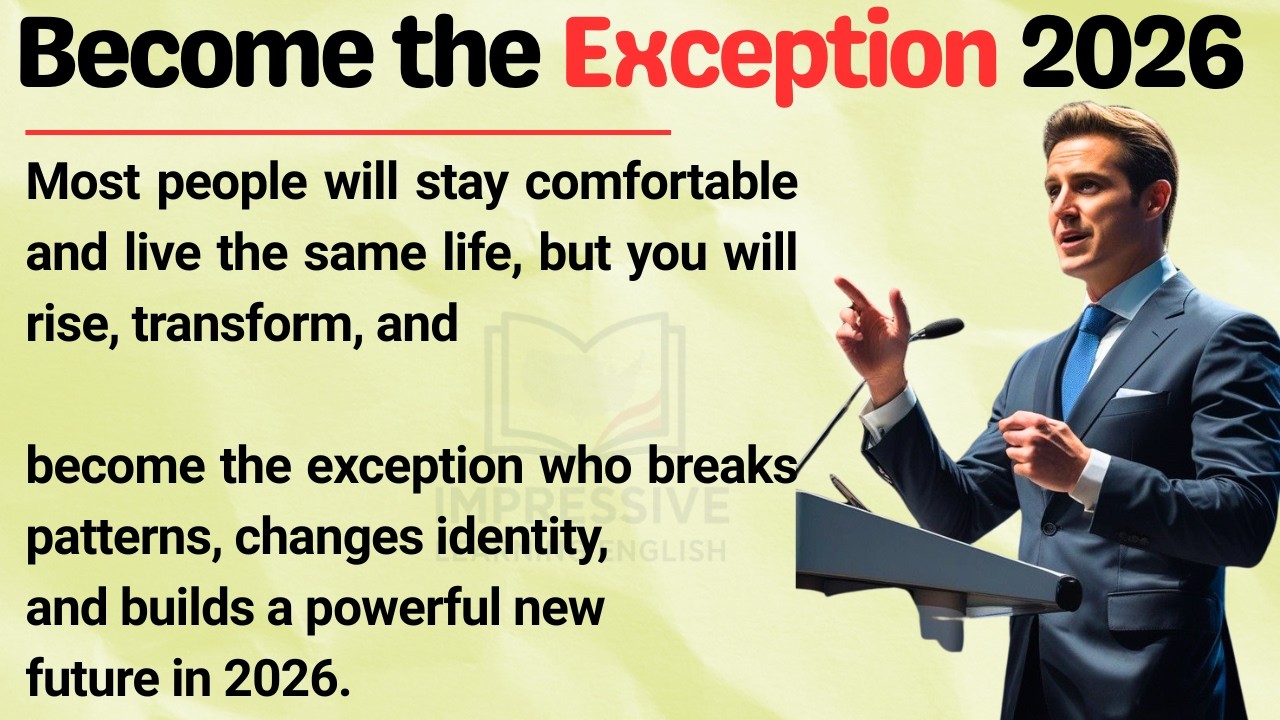 Become the Exception 🔥 || 2026 Is Your Turning Point || Deep Motivational Speech || Graded Reader ✅️