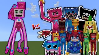 Mommy Long Legs VS Poppy Playtime & Project Playtime MCPE ADDON FIGHT