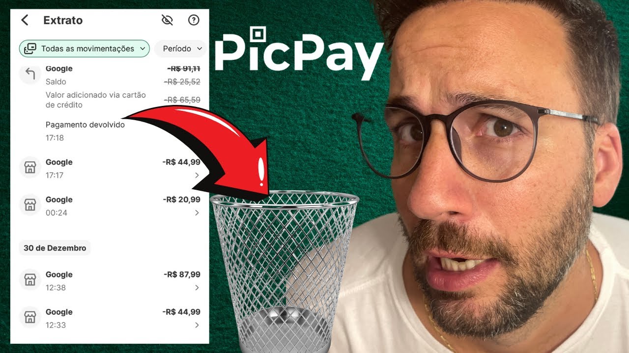 Como APAGAR EXTRATO do PICPAY? - YouTube