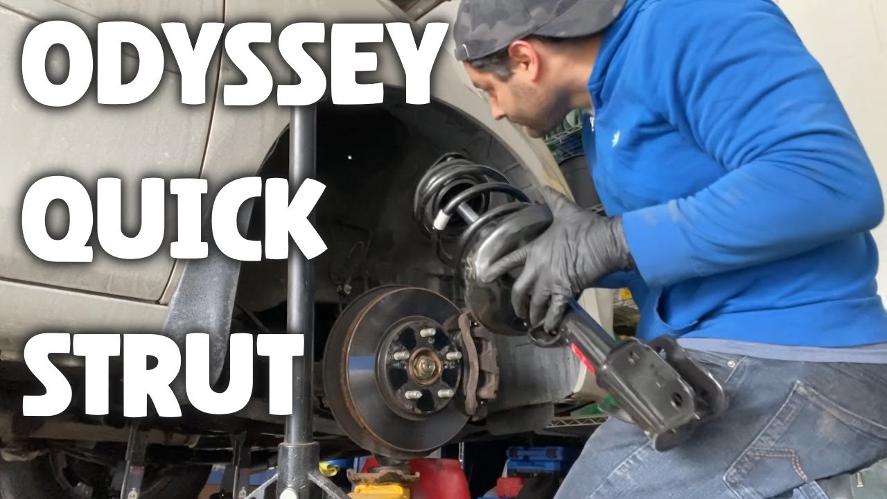 2005 to 2010 Honda Odyssey Quick Strut Shocks Install How To - YouTube
