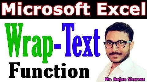 how to use wrap text in excel Hindi II using wrap text option in excel II RAJAN SHARMA