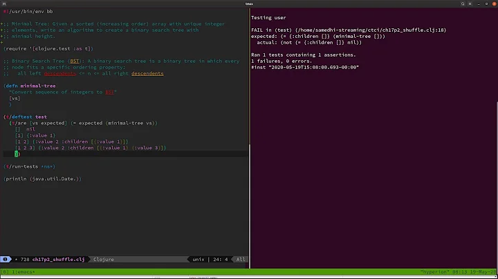 [Minimal Tree] Problem 4.2 of Cracking the Coding Interview (6th Edition)