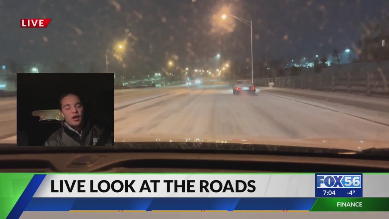 Lexington road conditions following winter storm - YouTube