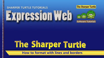 Expression Web - How to format with lines and borders