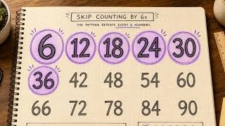 Skip Count by SIX Math SONG/VIDEO, by Jojo's Classroom