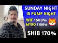 Bitcoin  12   shib 170  silly   sunday night is pump night  wif 1500  myro 1100