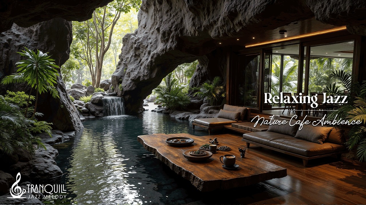 Relaxing Forest Cafe Jazz Ambience | Soft Jazz Melody in Outdoor