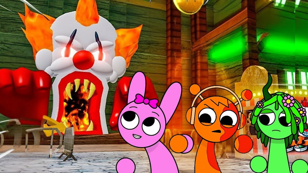 Sprunki Pinki & Oren & Vineria Played Carnival Of Terror Obby in ROBLOX | Incredibox Sprunki 