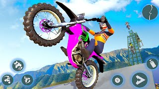 Mega Ramp Bike Racing Simulator 3D - Impossible tracks bike stunt racing master - Android GamePlay screenshot 1