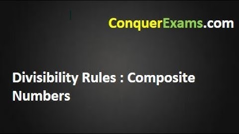 Divisibility Rule for Composite Numbers