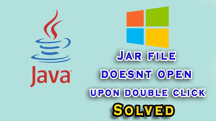 jar file doesn't open upon double click - Solved !!!