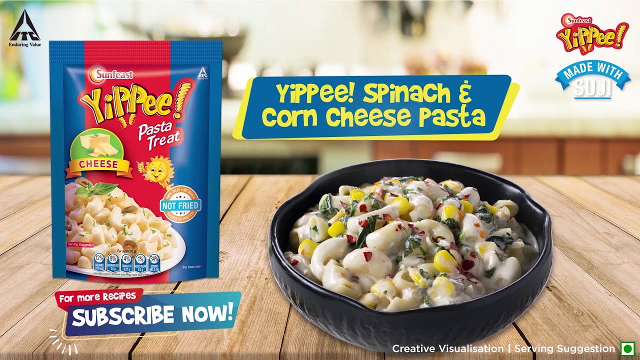 Spinach and Corn Cheese Pasta Recipe Instant Pasta Recipe YiPPee