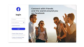 How to make facebook login page using html css | new facebook login ui design | Frontend Design
