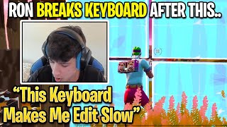 Nrg Ronaldo Breaks His Keyboard After It Made Him Edit Slow.. Fortnite