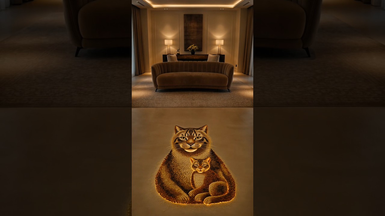 THIS FLOOR IS STUNNING!😍 Cat Epoxy Floor 🦁 