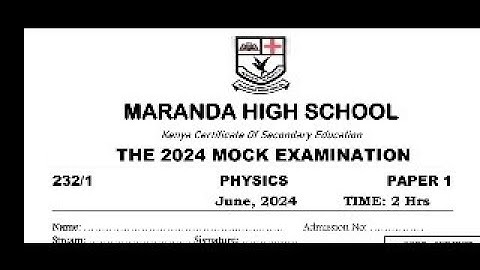 PHYSICS PAPER 1, KCSE 2024 PREPARATION LIVE LESSON