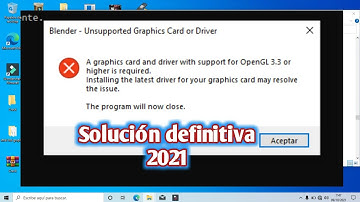 OpenGL 3.3 Error when running Blender or other programs: definitive solution 2021