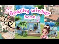 I built a Beachy Winter Home in The Sims 4! - Speedbuild | No CC 🌴❄️