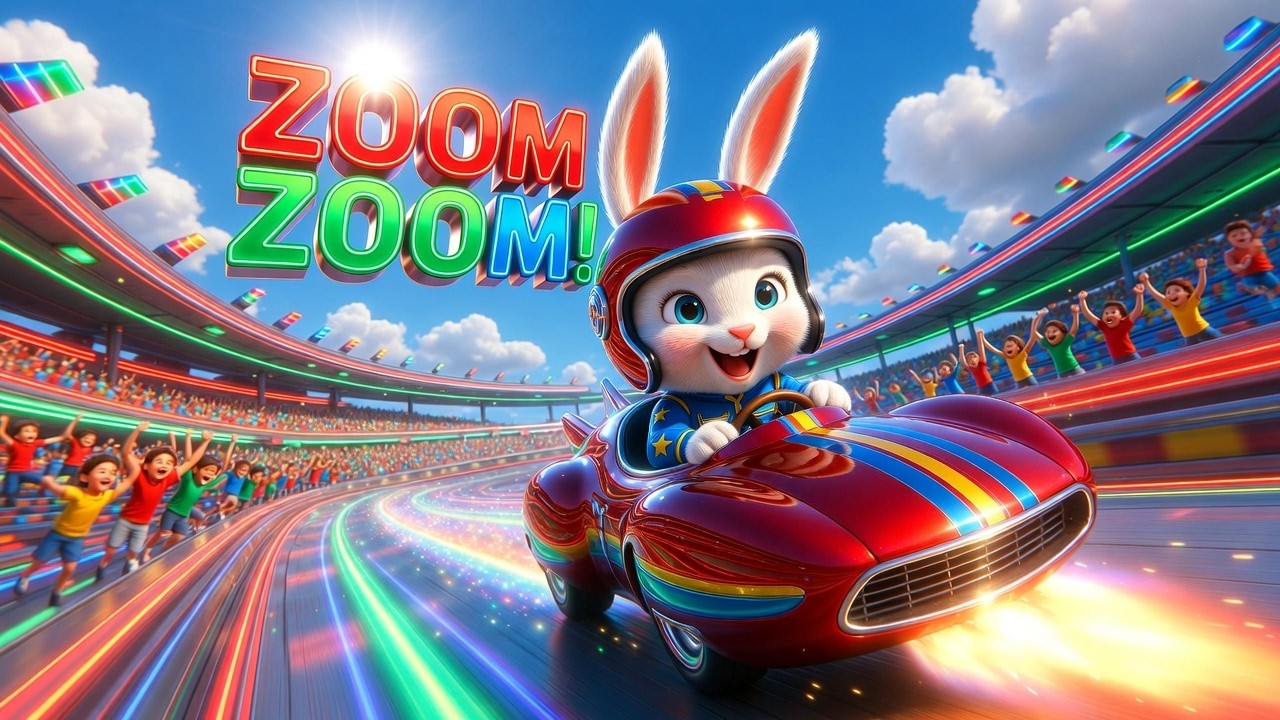 Ricky The Racing Rabbit Ricky the Rabbit 🐰🚗 | Racing a Rocket Car | Fun Nursery Rhymes & Kids ...