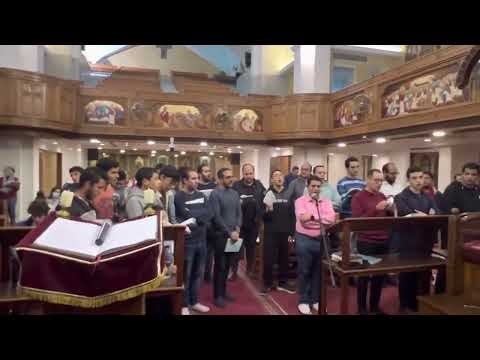 لحن شيرى نى ماريا عربى السلام لكى يامريم التسبحة لخورس شمامسة كنيسة الشهيد مارمرقس المعادى 