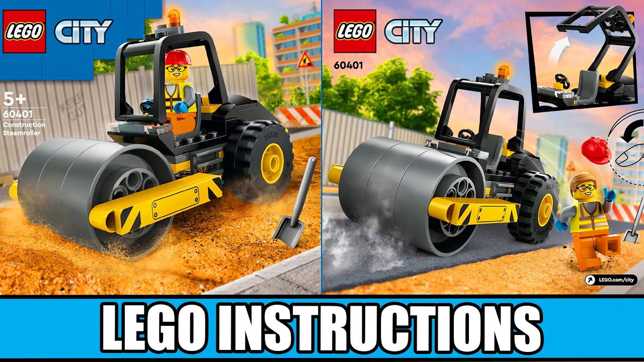 City - Construction Steamroller LEGO instructions