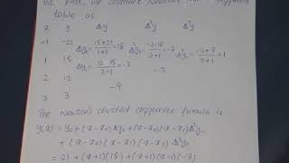 Derivative using Newton s divided difference formula maximum value Numerical Analysis II lecture
