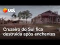 Rio Grande do Sul: Vídeo mostra destruição em Cruzeiro do Sul, no Vale do Taquari, após enchentes