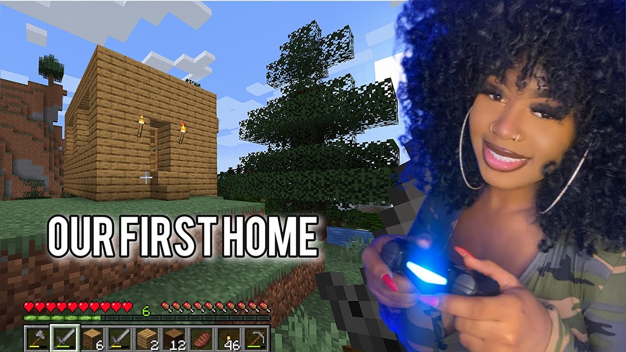 OUR FIRST HOME!!! Minecraft Survival series Ep 3 - YouTube