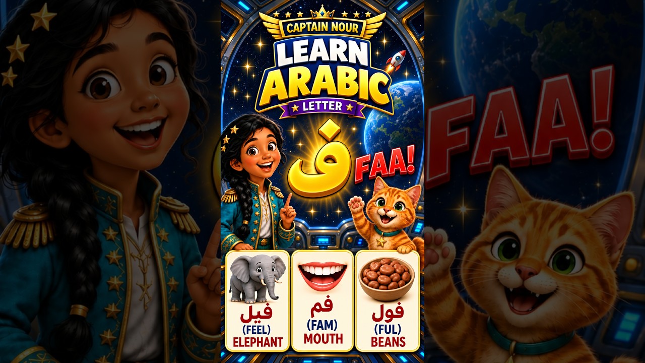 Learn Arabic Letter FAA ف and 3 Easy Arabic Words #arabicforbeginners #arabic #learnarabic