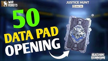 ⚡50 BLUE SILVER DATA PAD OPENING - WAR ROBOTS JUSTICE HUNT EVENT