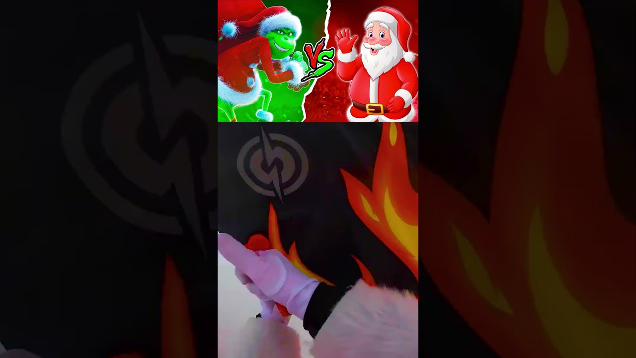 PÈRE NOËL VS GRINCH 🎅🏻 QUI GAGNE? #Shorts