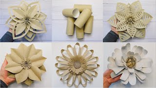 Super Ideas for Big Paper Flowers DIY 😻 Amazing Wall Decorations 🔥 Toilet Paper Rolls Craft For You